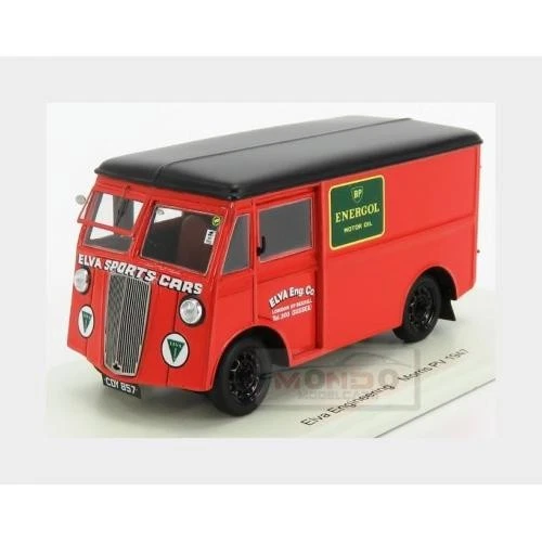 1:43 Spark Morris Pv Van Elva Race Support 1948 Red Black S6000 Modellino - Immagine 2 di 2