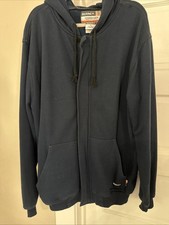 Berne Men  s FR XLT Blue zip front Cotton Blend Hooded Jacket Coat