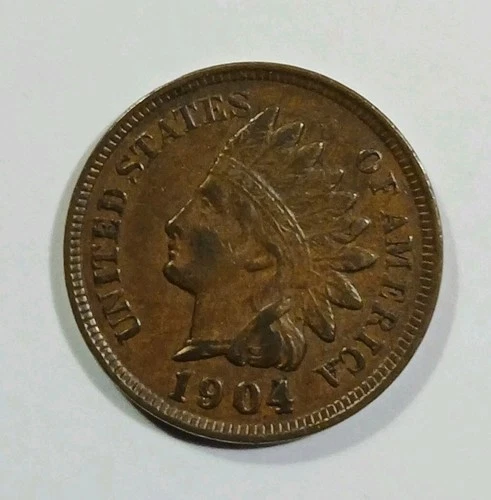 1904 INDIAN HEAD CENT VF+ Full Liberty
