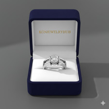 Anello Audace Ovale Moissanite Dichiarazione Argento Fascia Conica Uomo Cimelio Gioielli