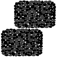 2 Pack Kitchen Sink Mat Pebble Sink Mats for Stainless Steel Sink, PVC Eco-fr...