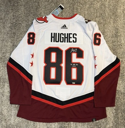 Jack Hughes Signed Authentic 2022 NHL ASG Jersey w/ 1st NHL ASG Fanatics COA