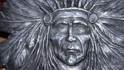 Unique  Western Vintage 1971 Sandy Val Belt Buckle. Crafted From Pewter
