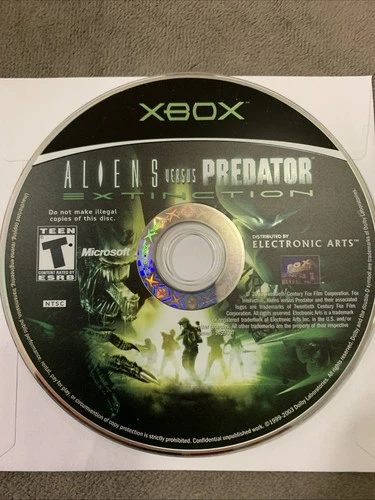 Alien vs. Predator Extinction Original Xbox Disc and Manual Only-No Box