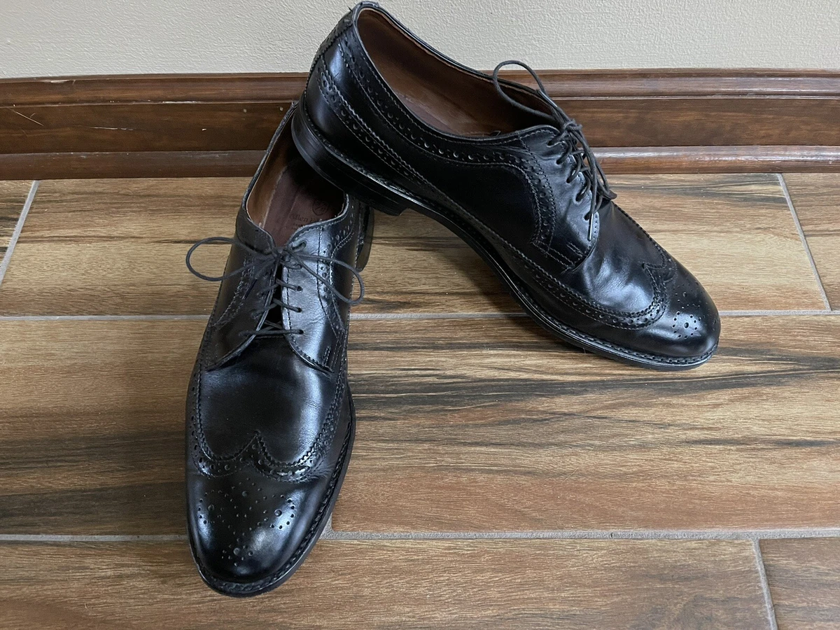 Allen Edmonds MCGREGOR Black Wing Tip Oxfords Shoes Mens Size 11 D EUC