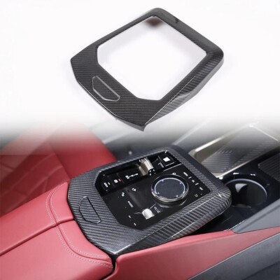 For BMW G60 Center Console Cover Real Carbon Fiber Black New