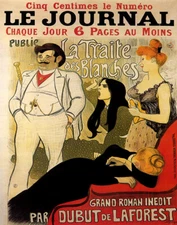 POSTER LE JOURNAL LA TRAITE DES BLANCHES THEATER FRANCE VINTAGE REPRO FREE S/H