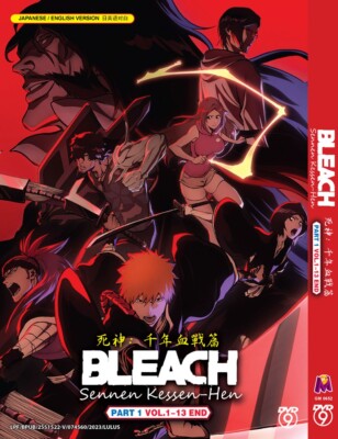 BLEACH:SENNEN KESSEN-HEN TEIL 1 VOL.1-13 ENDE ANIME DVD ENGLISCH SYNCHRONISIE...