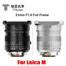 TTArtisans 21mm F1.5 Full Fame Camera Lens Fr Leica M Mount Leica M240 M6 M3 M10