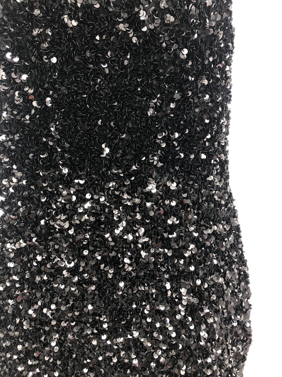h and m black sparkly dress H&M Sequins Mini Sexy Evening Club Party Cocktail Dress Size Size:UK 6 / US 2 and narrow detachable train black halter dress short
