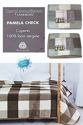 Doppelbettdecke reine Schurwolle LANEROSSI MARZOTTO Pamela Check