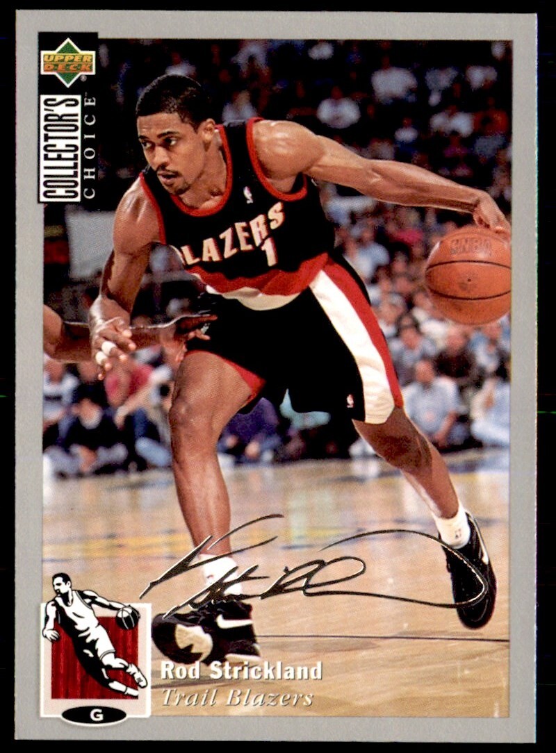 199495 Collector's Choice Silver Signatures Rod Strickland Portland