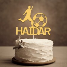Football Theme Personalised Cake Topper Custom Birthday Cake Decoration Custom