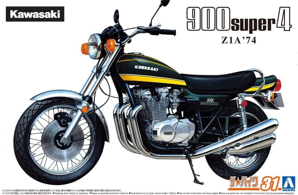 AOSHIMA 1/12 The Bike No.31 KAWASAKI Z1A 900 SUPER4 1974 Model kit eBay