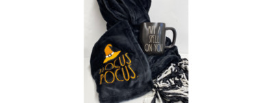 Rae Dunn Black Put A Spell On You Mug & Rae Dunn Hocus Pocus 50  x 70  Throw