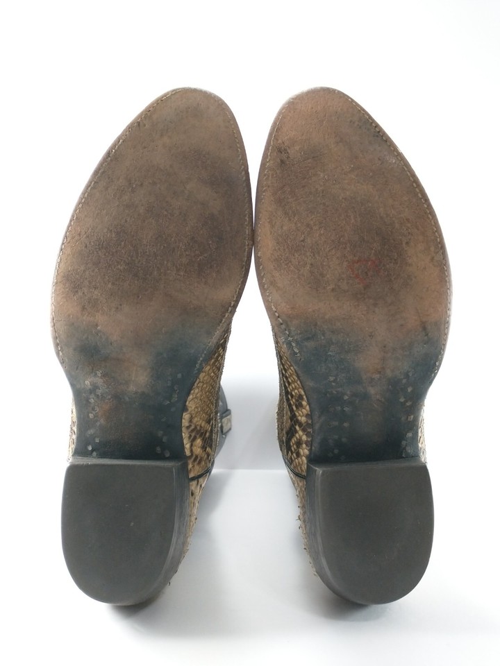 Vintage Anderson Bean GENUINE SNAKE SKIN Cowboy Boots MENS SIZE 11D