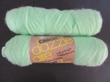Caron Dazzleaire Yarn FROSTY MINT Light Green vintage Yarn skein Lot