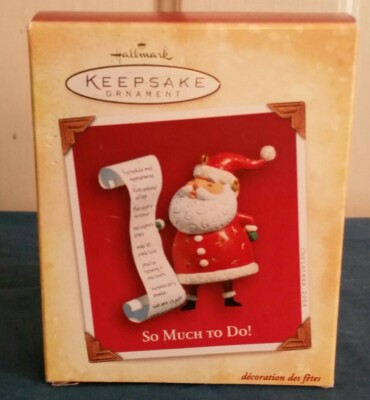 VTG Hallmark Keepsake Ornament Santa ''SO MUCH TO DO!'' 2004 Christmas Holiday 