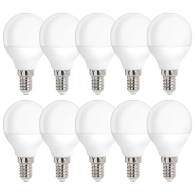 10 x LED Leuchtmittel Tropfen 1W E14 matt 90lm Kugel Lampe Licht warmweiß 3000K