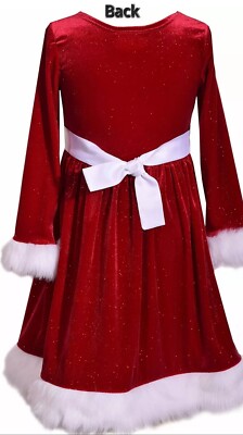 slim fit dress slacks Bonnie Jean Girls 0-9 Months Santa Mesh Dress – S&D Kids main image 0