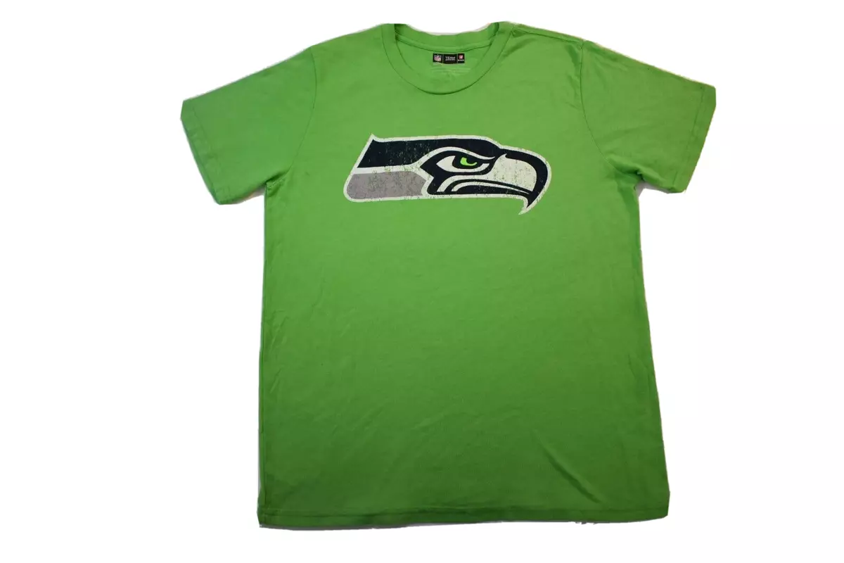 NFL Team Apparel Mens Seattle Seahawks Russell Wilson Green Shirt