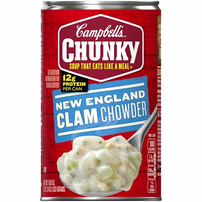 Campbell's Chunky New England Clam Chowder, 18.8 oz. [12-Cans] | eBay