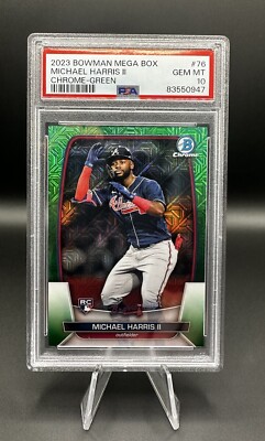 2023 Bowman Mega Box - Green #76 Michael Harris II /99 (RC) PSA 10   Pop 6  