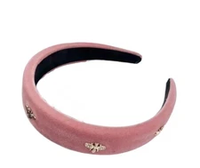 Pink velvet headband