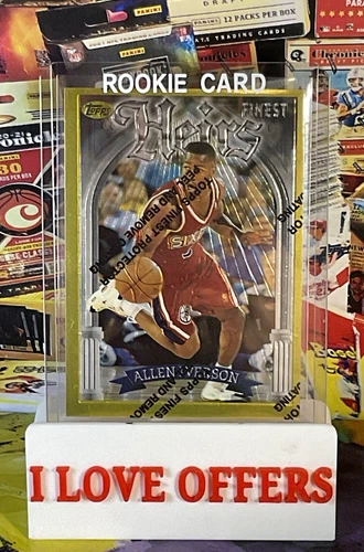 1996 TOPPS FINEST ALLEN IVERSON ROOKIE GOLD HEIRS RARE #280 W COATING READ #1