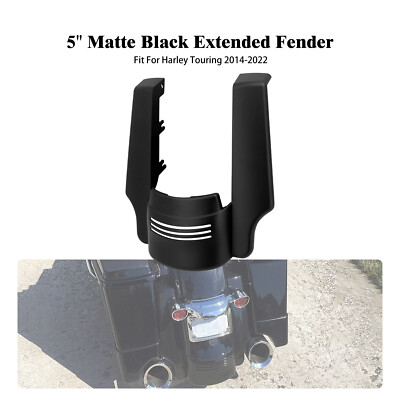 5'' Matte Black Rear Fender Extension Filler Fit For Harley Touring FLH 2014-2023