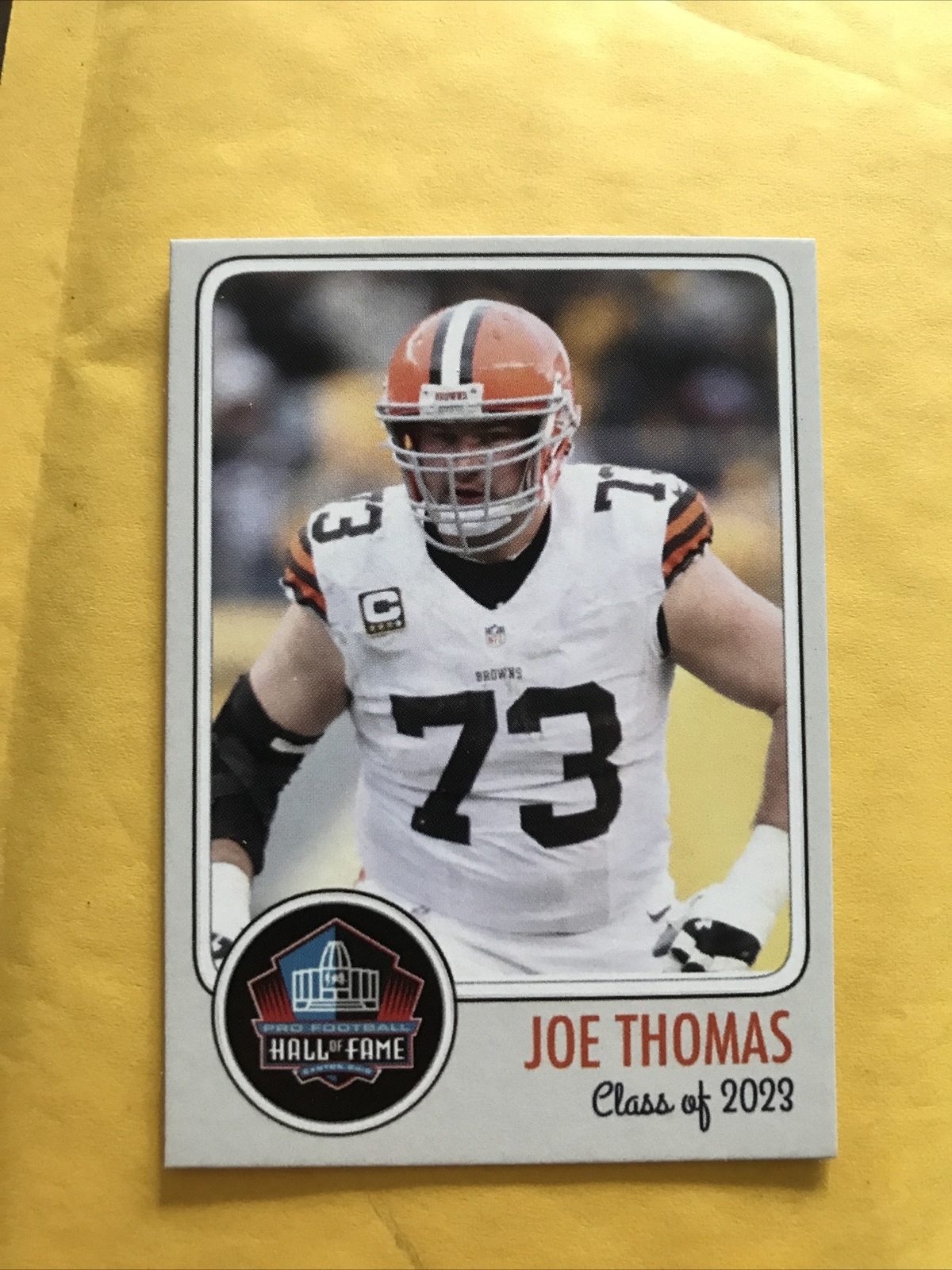Joe Thomas 2023 Football HOF Hall of Fame Browns Custom Card LIMITED ...