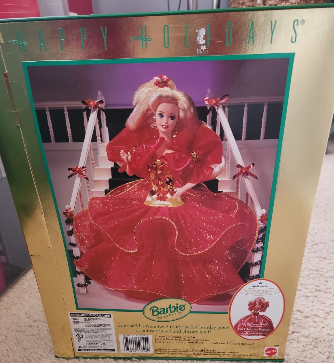 1993 Happy Holiday Barbie #10824 - NIB | eBay