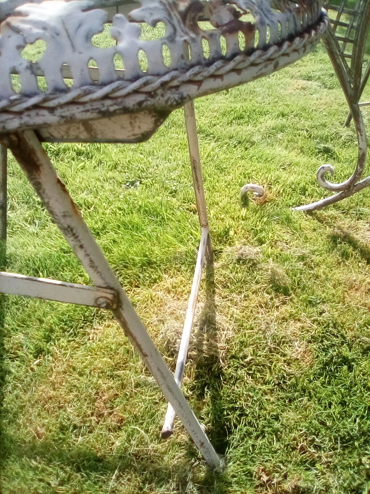 wrought iron garden table and four chairs eBay