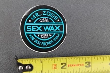 Mr Zog's Sex Wax Surfboard OG 80's Teal Green Black SW1A Vintage Surfing STICKER