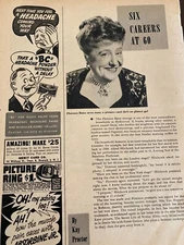 Florence Bates, Two Page Vintage Clipping, a