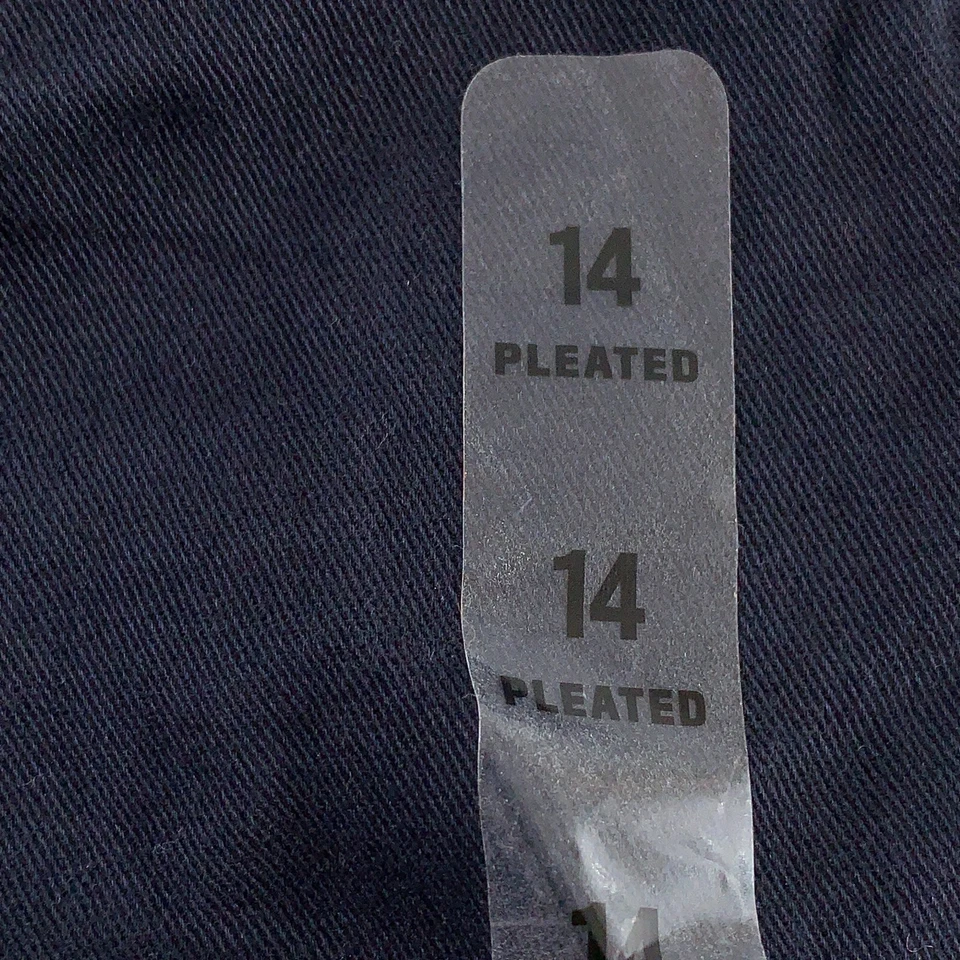 The Children's Place Boys Size 14 Navy Pleated Front Straight Leg Chino Pants - Image 2 of 4