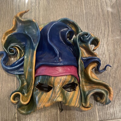 Leather Halloween Face Mask perfect condition Done By Artist Alejandro Rodriguez