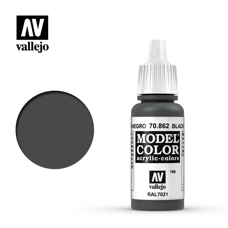 Valejo Model Color Acrylic Paint Colore Acrilico 168 Black Grey 70862 VALLEJO