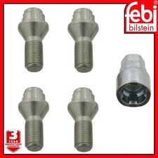 Lockable Wheel Bolt Kit Febi 27055 B430 For Volvo S60 S80 V60 V70 XC60 XC70 XC90