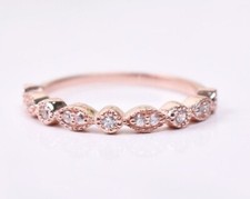 Unique Half eternity Matching Stacking Bridal Bands Women's Wedding Band Rings