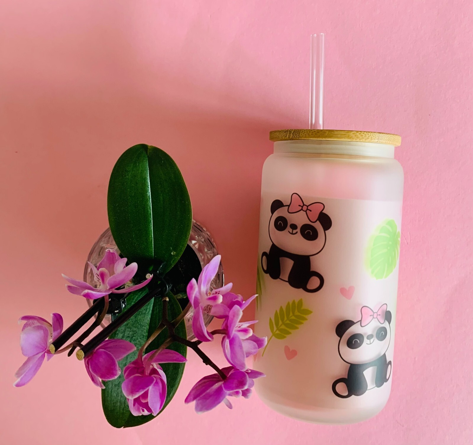 16oz Libbey Glass – Beer Glass, Juice Glass, Iced Coffee Glass with Bamboo Lid