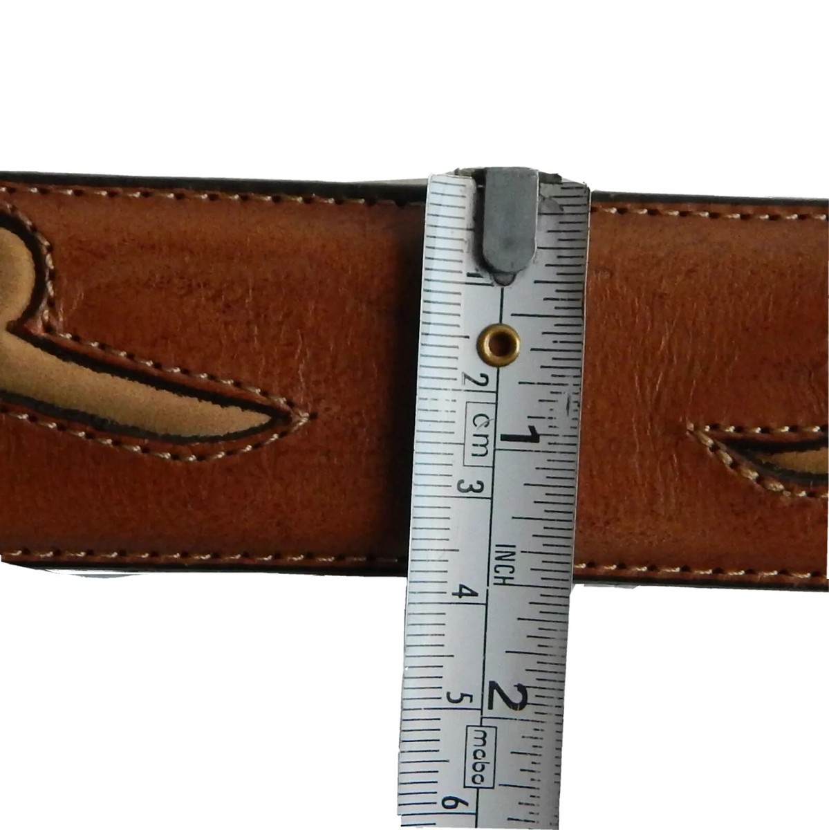 Cut Out Leather Belt Size 34 NWT Salesman Sample C70784 | eBay
