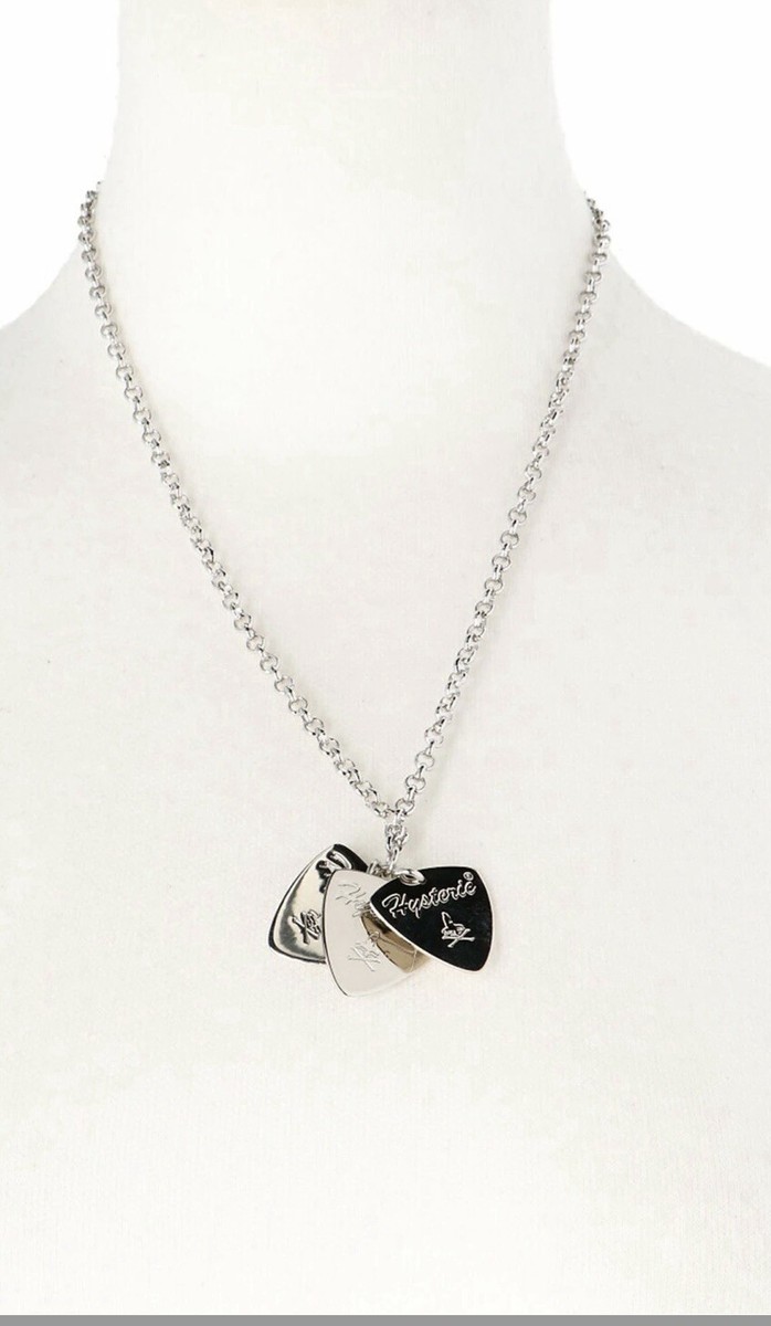 HYSTERIC GLAMOUR WOMAN ON SKULL PICK Necklace Guitar Pick