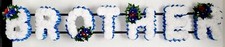 BROTHER Artificial Silk Funeral Flower Any 7 Letter Name Tribute Wreath GRANDAD
