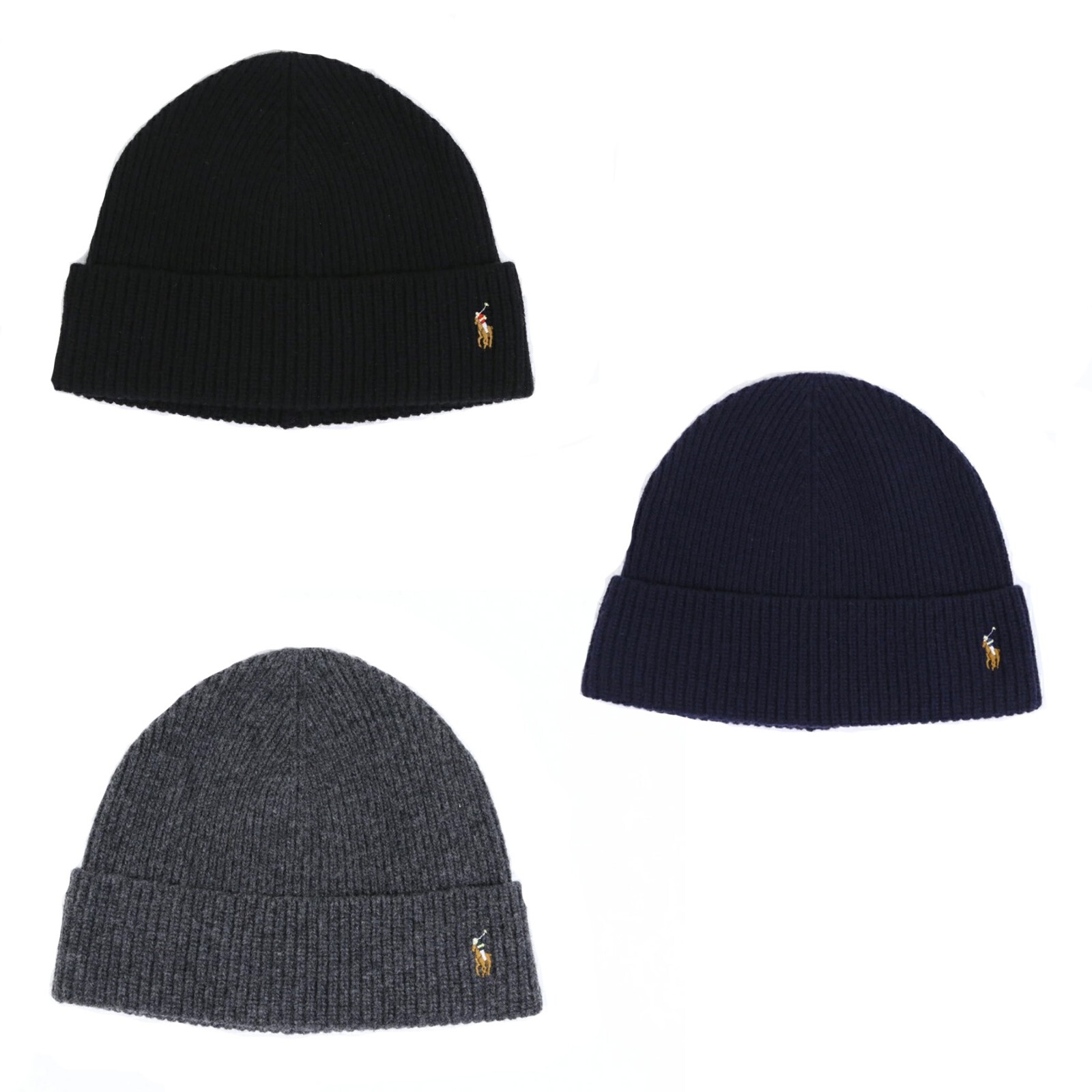 PONY Polo Ralph Lauren Calza di Lana Berretto Berretto Berretto Orologio con Cavallo 3 Colori