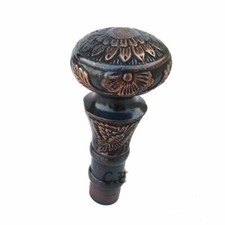 Victorian Brass Knob Antique Handle Style Vintage For Walking Stick / Cane