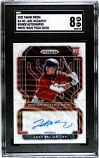2022 Panini Prizm Jake McCarthy White Wave Auto /50 #RA-MC SGC 8 NM-MT