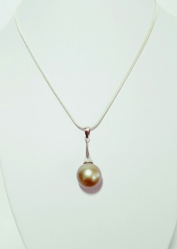 Pendentif Perle De Tahiti Sur Chaîne En Argent - Bijou Neuf Avec étiquettes - Écrin Inclus