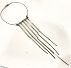 Sterling Silver Long Necklace Graphic Handmade 925 Sara Samoiloff NYC