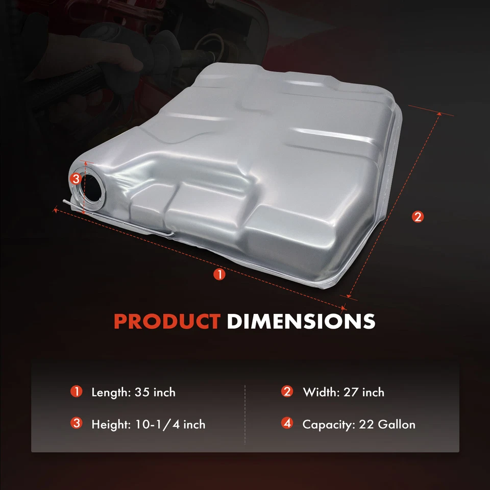 Tanque de combustible de 22 galones para Chevrolet Impala Caprice Olds Delta 88 Buick Pontiac Foto 4 de 4